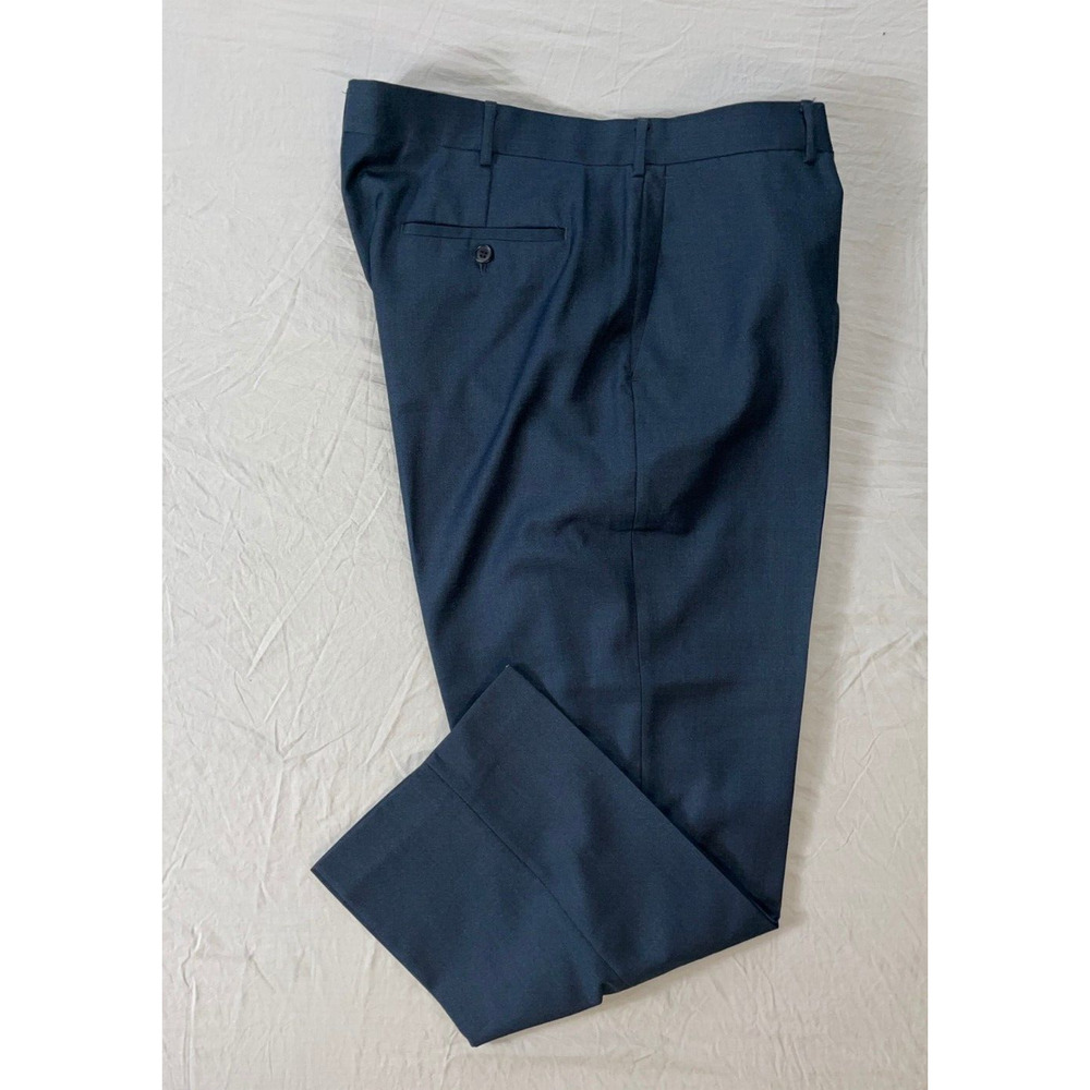 Perry Ellis Portfolio Flat Front Washable Microfiber Dress Pants, Slacks. 40X29.